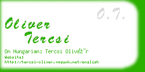 oliver tercsi business card